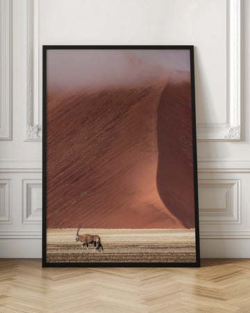 Misty Red Desert Oryx | Poster - Room Interior 1