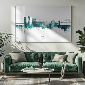 Umeå Sweden Skyline | Poster - Room Interior 1