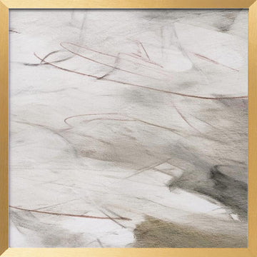 Subtle Grey Abstract | Poster - Gold Frame Interior
