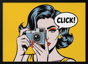 Pop Art Photographer | Poster - Black Metal Frame Interior