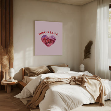 Disco Love Heart | Canvas - Room Interior 2