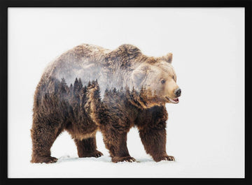 Forest Bear Spirit | Poster - Black Metal Frame Interior