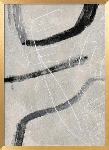 Dynamic Abstract Curves | Poster - Gold Frame Interior
