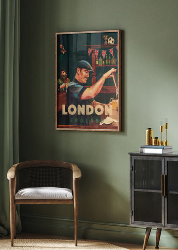 London England Pub Bartender | Poster - Room Interior 2