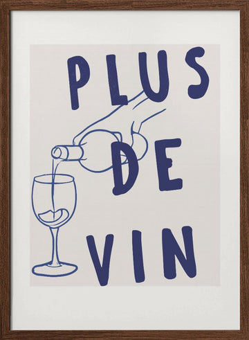 Wine Pour Moment | Poster - Walnut Frame Interior