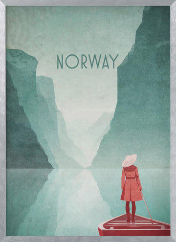 Norway 1 FJORDS | Poster - Silver Frame Interior