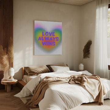 Love Always Wins Rainbow Heart | Canvas - Room Interior 2
