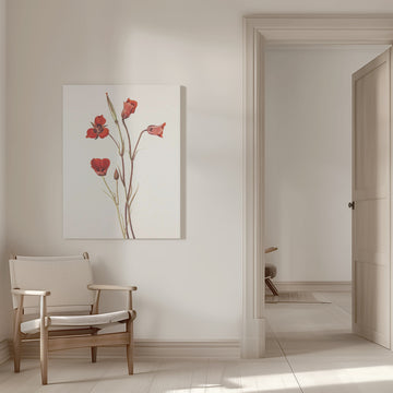 Scarlet Mariposa From North American Wildflowers (1925) By Mary Vaux Walcott | Canvas - Room Interior 1