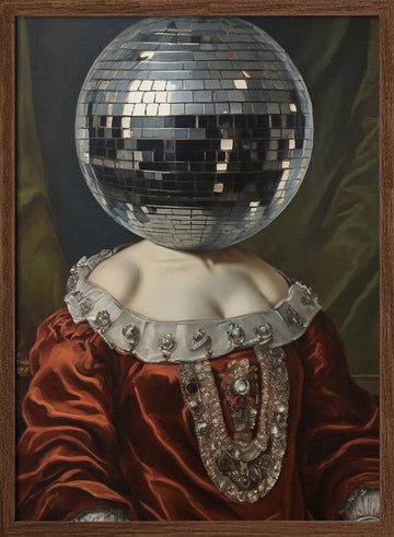 Regal Disco Portrait | Poster - Walnut Frame Interior