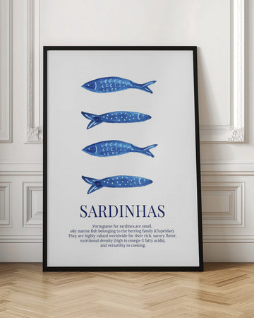 Portuguese Blue Sardines | Poster - Room Interior 1