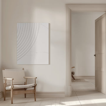 Curved White Texture | Canvas - Canvas Interior