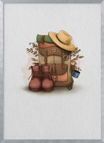 Ready for Adventure | Poster - Silver Frame Interior