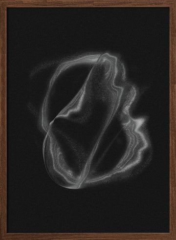 Ethereal Fluid Form | Poster - Walnut Frame Interior