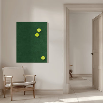 Green Court Tennis Balls | Canvas - Room Interior 1