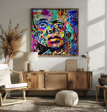 Colorful Abstract Face | Poster - Room Interior 2