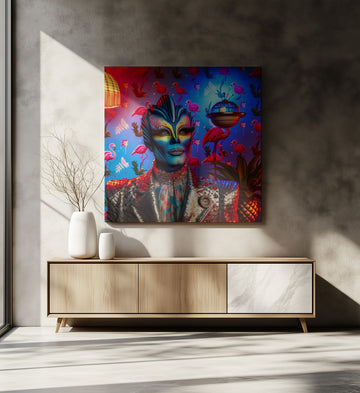 Vibrant Tropical Drag | Canvas - Room Interior 2