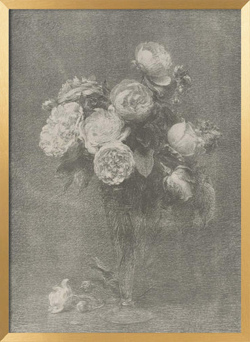 Bouquet of Roses | Poster - Gold Frame Interior