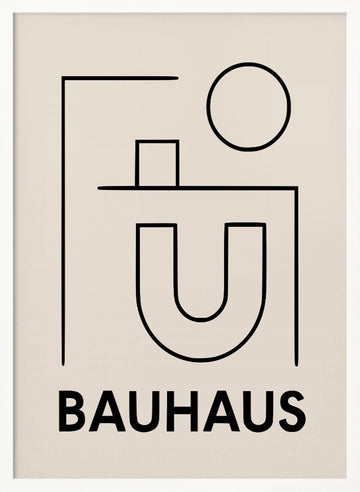 Bauhaus Minimalist Graphic | Poster - White Frame Interior