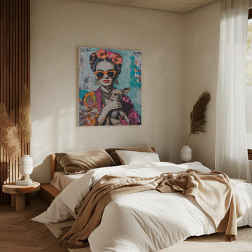 Colorful Portrait Chihuahua | Canvas - Room Interior 2