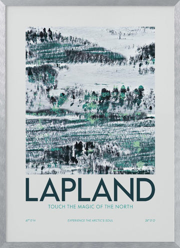 Lapland Winter Landscape | Poster - Silver Frame Interior