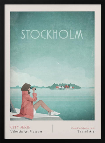 Stockholm 3 | Poster - Black Metal Frame Interior