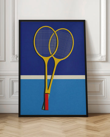 Wooden Badminton Rackets | Poster - Room Interior 1