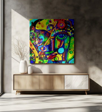 Vibrant Abstract Eye | Canvas - Room Interior 2