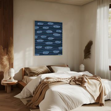 Blue Water Patterns | Canvas - Room Interior 2