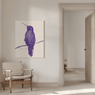 Elegant Violet Hummingbird | Canvas - Room Interior 1