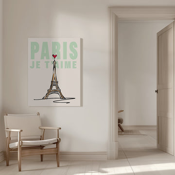 Paris Je T'aime | Canvas - Room Interior 1