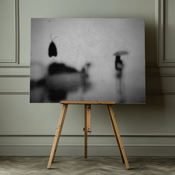 Moth and Umbrella Silhouette | Canvas - Room Interior 1