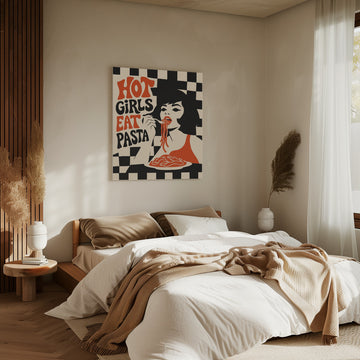 Hot Girls Eat Pasta | Canvas - Room Interior 2