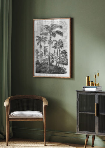 Vintage Palm Tree Drawing Ii | Poster - Room Interior 2