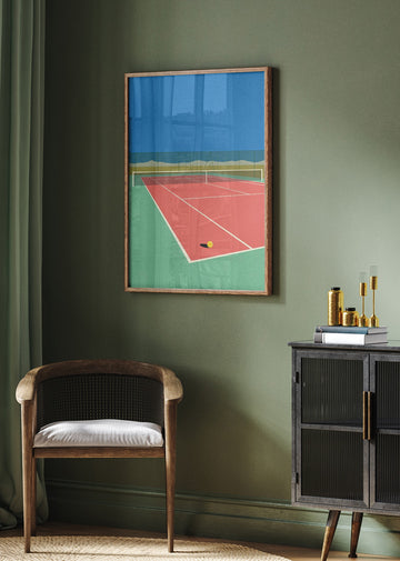 Tennis Court In the Desert | Poster - Room Interior 2