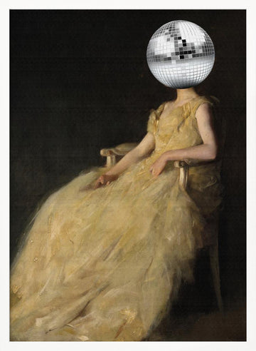 Elegant Disco Portrait | Poster - White Frame Interior