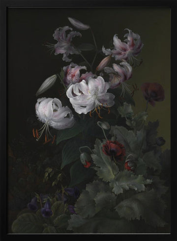 Flowering Plants | Poster - Black Metal Frame Interior