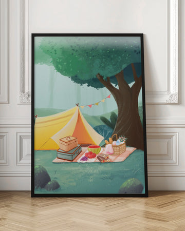 Cozy Forest Picnic | Poster - Room Interior 1