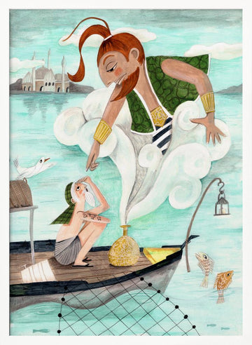 The Fisherman and the Jinni | Poster - White Frame Interior