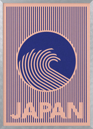 Great Wave of Japan | Poster - Silver Frame Interior