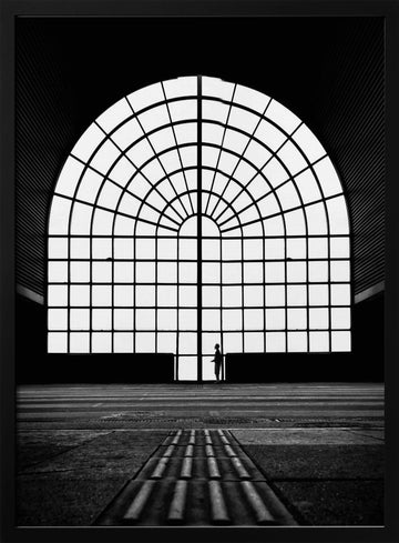 Architectural Solitude | Poster - Black Metal Frame Interior