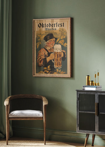 Oktoberfest Bavarian Man | Poster - Room Interior 2