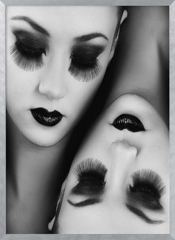 Dark Glamour Faces | Poster - Silver Frame Interior