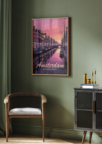 Amsterdam Sunset Canal | Poster - Room Interior 2