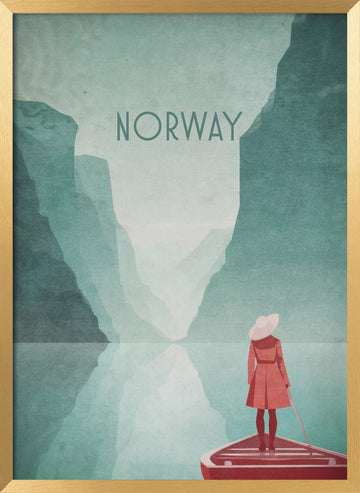 Norway 1 FJORDS | Poster - Gold Frame Interior