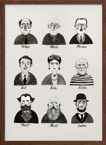 Artists Meszelyilka | Poster - Walnut Frame Interior