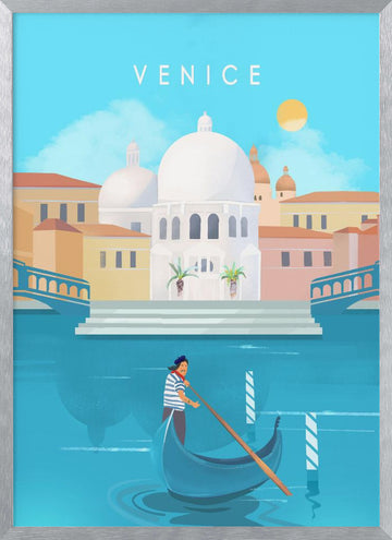 Venice | Poster - Silver Frame Interior