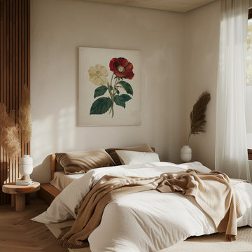 Elegant Red Yellow Flowers | Canvas - Room Interior 2