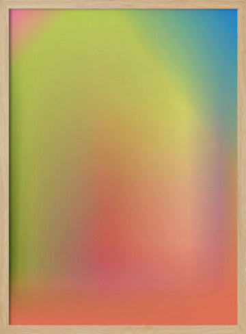 Vibrant Soft Gradient | Poster - Wood Frame Interior
