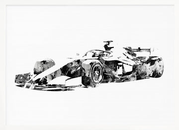 Abstract Formula Racer | Poster - White Frame Interior