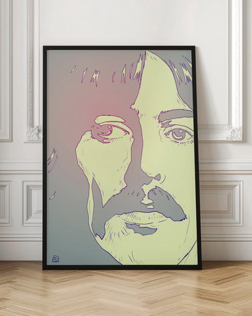Retro Man Portrait | Poster - Room Interior 1